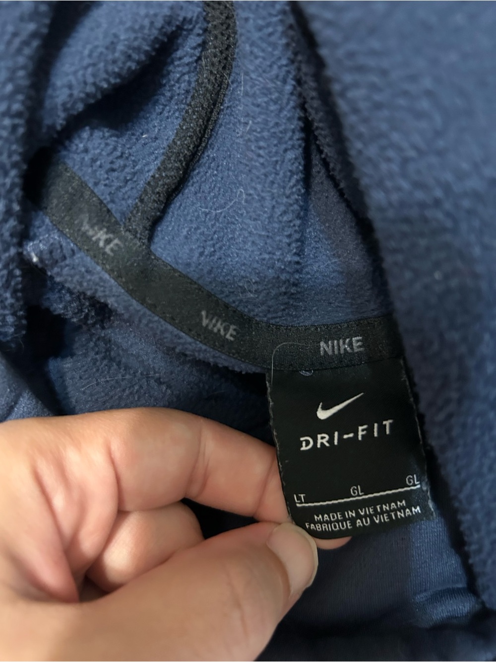 Nike Navy DRI-FIT Hoodie - Picture 4 of 4